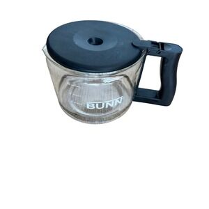 BUNN Coffee Carafe Glass Replacement Pot Black Lid Handle 10 Cup